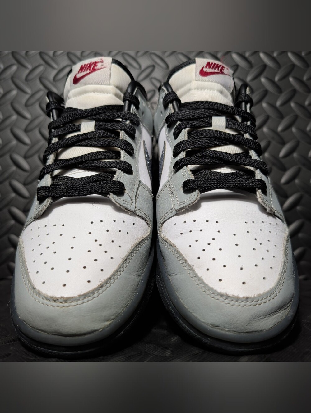 Nike Dunk Low LX Glitter swoosh 'White Light Smoke Grey' size 10 HQ3462-191 - Picture 5 of 12